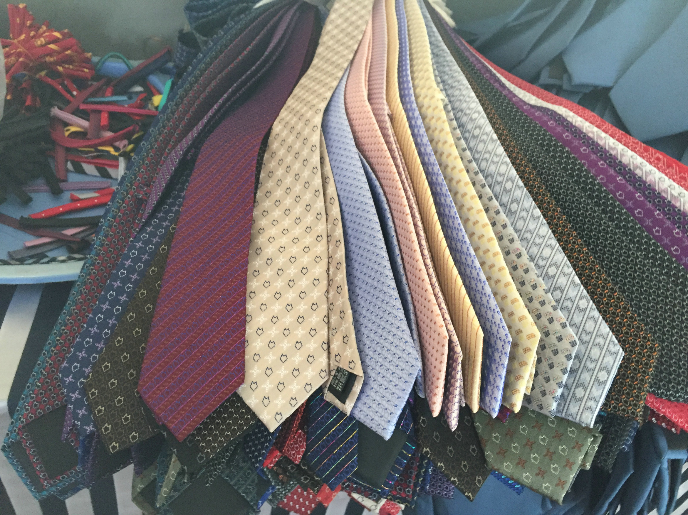 Finished ties in factory