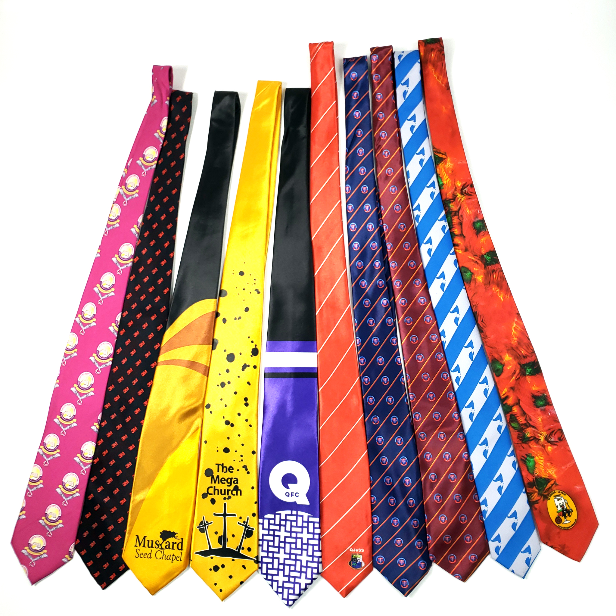 Printed custom ties with full color artwork